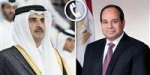الرئيس السيسي يبحث مع أمير قطر مستجدات الأوضاع الإقليمية بالشرق الأوسط