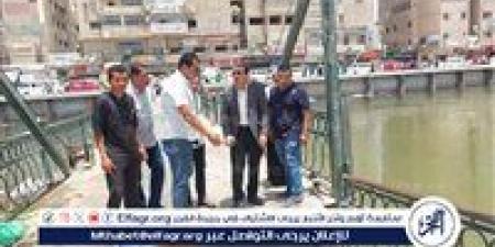 غلق كوبري كفر الدوار العائم بسبب هبوطه في البحيرة