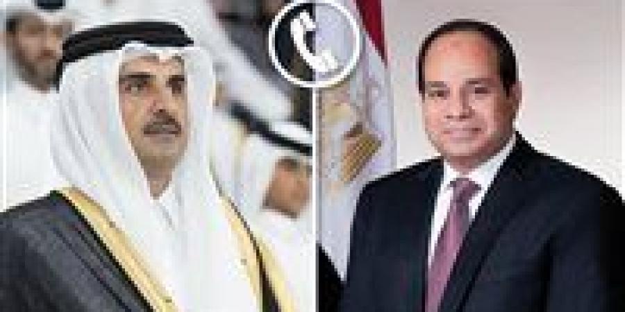 الرئيس السيسي يبحث مع أمير قطر مستجدات الأوضاع الإقليمية بالشرق الأوسط