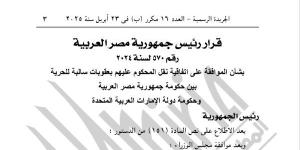 الرئيس السيسي يوافق على اتفاقية تبادل السجناء بين مصر والإمارات