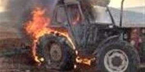 نشوب حريق بمقطورة جرار زراعي بطهطا دون إصابات