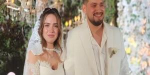 «صور».. رنا رئيس تحتفل بزفافها على «يسرى على»