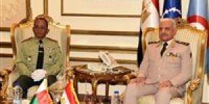 القائد العام للقوات المسلحة وزير الدفاع والإنتاج الحربى يلتقى وزير الدفاع بدولة مدغشقر