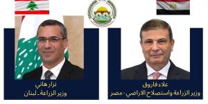 وزير الزراعة يبحث مع نظيره اللبناني تعزيز التعاون في القطاع الزراعي