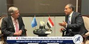 وزير الخارجية والهجرة يلتقي بالسكرتير العام للأمم المتحدة