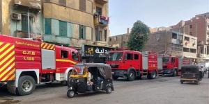 السيطرة على حريق فى محل كاوتش بمنطقة روض الفرج