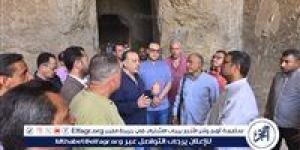 محافظ أسيوط يتفقد مقبرة جفاي – حابي الأول الأثرية بالجبل الغربي للمحافظة