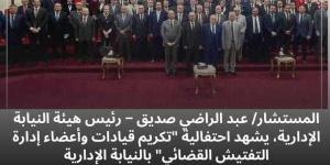 رئيس هيئة النيابة الإدارية يكرم قيادات وأعضاء إدارة التفتيش القضائي