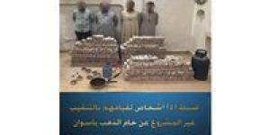 القبض على عصابة التنقيب عن الذهب بأسوان وبحوزتهم مضبوطات تجاوزت 77 مليون جنيه