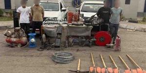 ضبط تشكيل عصابي تخصص في سرقة المواقع الإنشائية بالقطامية