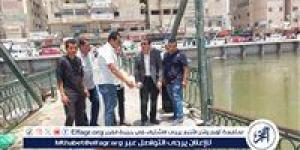 غلق كوبري كفر الدوار العائم بسبب هبوطه في البحيرة