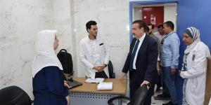 محافظ المنوفية يتفقد الوحدة الصحية بسنجلف وانتظام سير العمل