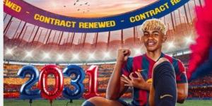 رسميا.. برشلونة يعلن تمديد عقد نجمه لامين يامال حتى 2031