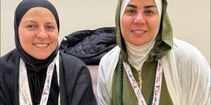 بصورة من المطار .. مفيدة شيحة ودعاء فاروق تستعدان لـ الحج