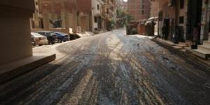 تنفيذ أعمال الرصف والتطوير بمنطقتي المستشارين والكونت شديد بالزقازيق