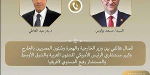 اتصال هاتفي بين وزير الخارجية ومبعوث الرئيس الأمريكي الخاص للشرق الأوسط