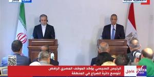 بث مباشر.. مؤتمر صحفي لوزير الخارجية ونظيره الإيراني