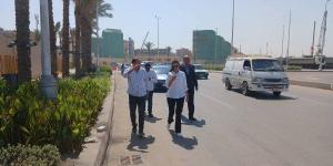 نائب محافظ الجيزة تتفقد موقع حادث اصطدام سيارة نقل بالجزيرة الوسطى بطريق مصر – إسكندرية الصحراوي