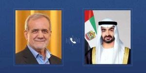 بزشكيان يشكر آل نهيان هاتفيا لتضامنه مع إيران ضد عدوان إسرائيل