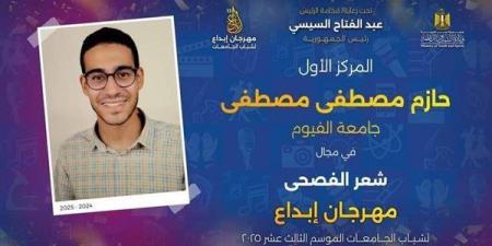 طلاب جامعة الفيوم يحصلون على مراكز متقدمة في مهرجان "إبداع 13"