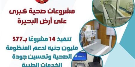 طفرة بالقطاع الصحي بالبحيرة.. تنفيذ 14 مشروعًا بـ577 مليون جنيه لتحسين جودة الخدمات