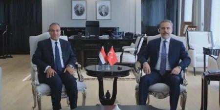 وزيرا خارجية مصر وتركيا يؤكدان رفضهما تهجير الفلسطينيين ويبحثان تطورات غزة وليبيا