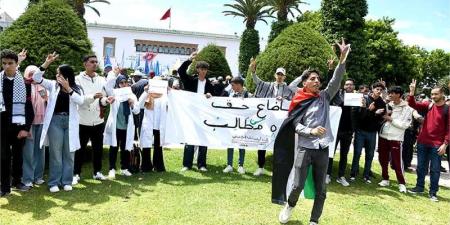احتجاج طلبة الإجازة في التربية