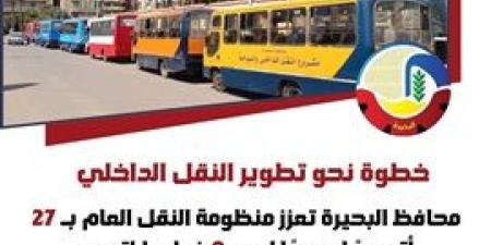 تيسيراً على المواطنين ..محافظ البحيرة تعزز منظومة النقل العام بـ 27 أتوبيسًا لخدمة 8 خطوط
