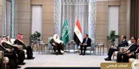 المستشار محمود فوزي يحضر لقاء رئيس الوزراء مع رئيس مجلس الشورى بالسعودية