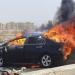 مصرع شاب ورضيعة إثر تفحم سيارة بأطفيح ونجاة 3 من الأسرة