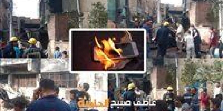 التحريات: هاتف محمول وراء حريق مخزن كاوتش في أوسيم.. والفحص: النيران التهمت كافة محتوياته