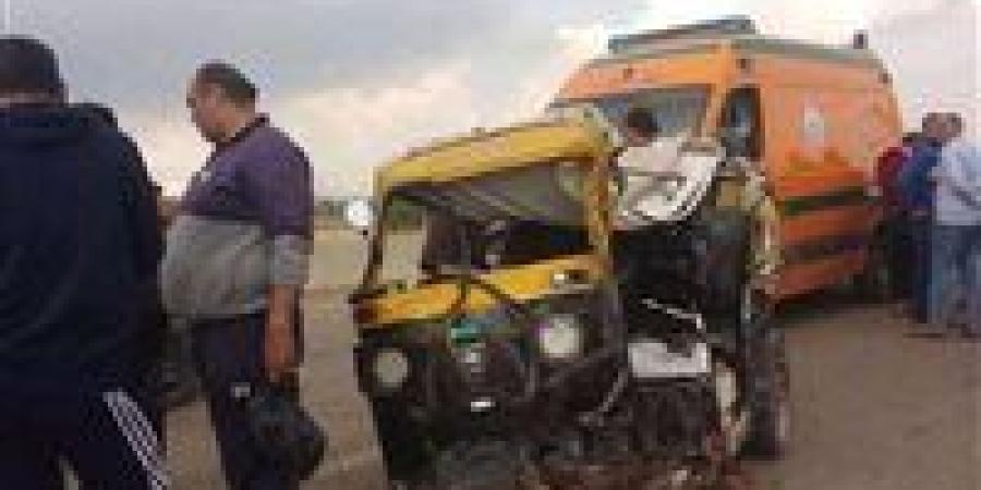 مصرع سيدة وإصابة أولادها الثلاثة في حادث تصادم توك توك وربع نقل بالمنصورة