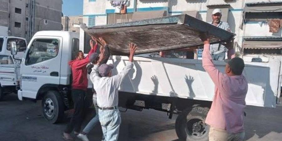 حملات موسعة بزهور بورسعيد لإزالة الإشغالات والتعديات