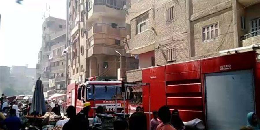 إصابة مسنة في حريق شقة سكنية بميدان التروللي في إمبابة