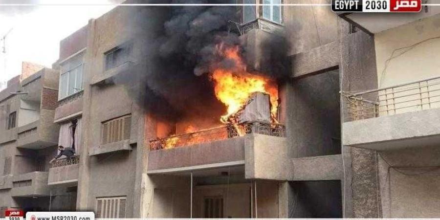 حريق هائل داخل شقة سكنية في مدينة نصر