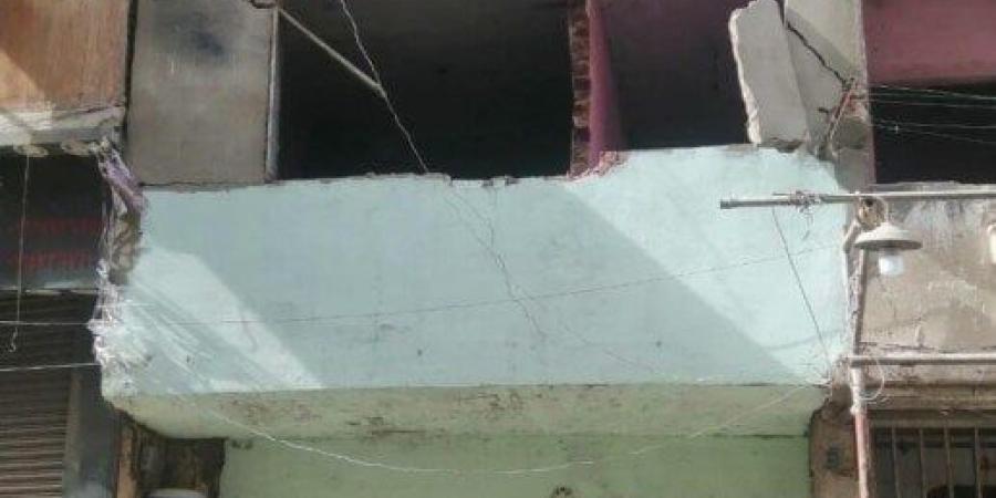 انهيار جزئي لحوائط عقار بشبرا الخيمة دون وقوع إصابات
