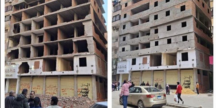 إزالة عقار مخالف من 7 أدوار بعين شمس.. وإحالة بعض مسؤولي الحي للنيابة الإدارية