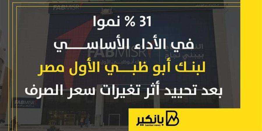 31 % نموا في الأداء الأساسي لبنك أبو ظبي الأول مصر ...