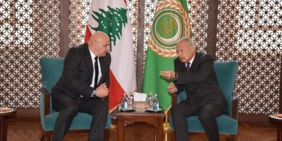ابو الغيط يستقبل الرئيس اللبناني بمقر الجامعة العربية
