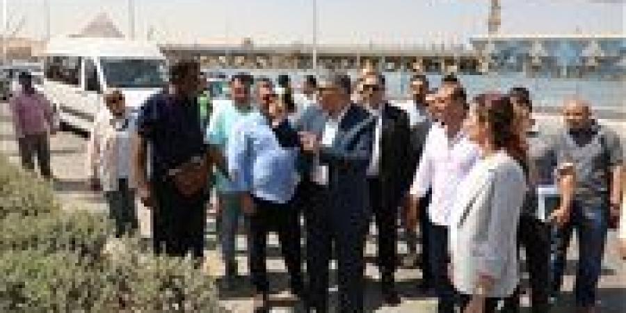 محافظ الجيزة يتفقد أعمال التطوير بمحيط المتحف المصري الكبير