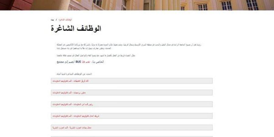 وظيفة جامعة.. الجامعة البريطانية في مصر تعلن عن وظائف جديدة لـ أعضاء هيئة التدريس في 50 تخصص.. قدم الآن