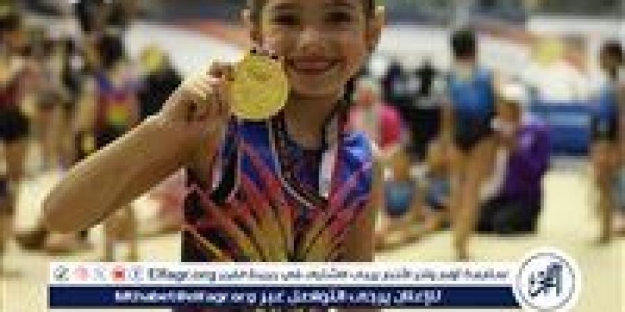 "توبا أحمد مأمون" بنت المنيا تحصد الذهبية الرابعه لبطوله الجمهورية للجمباز