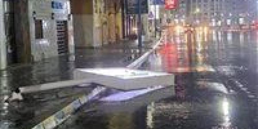 اعصار الإسكندرية يخلف تضرر 10عقارات جزئيا وسقوط أعمدة إنارة ولوحات